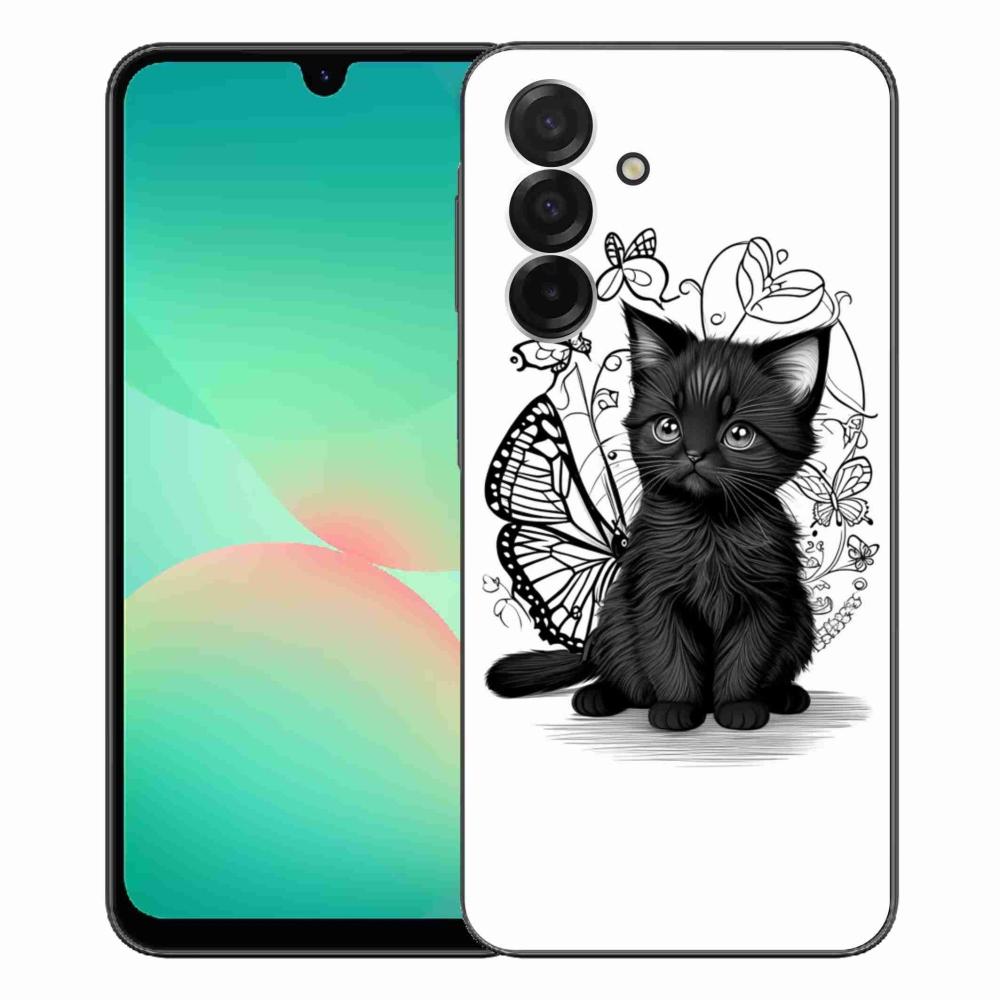 Gelový kryt mmCase na Samsung Galaxy A26 5G - černé kotě