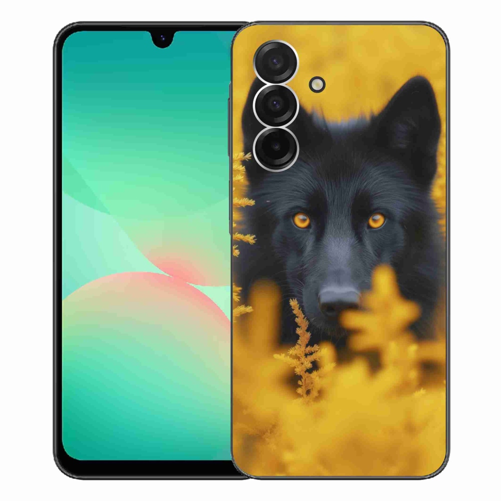 Gelový kryt mmCase na Samsung Galaxy A26 5G - černý vlk 2