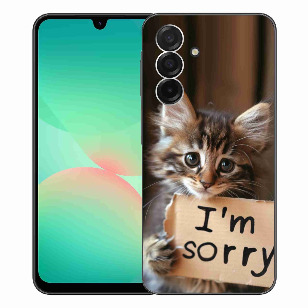 Gelový kryt mmCase na Samsung Galaxy A26 5G - kočíčí omluva