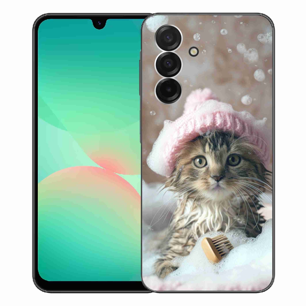Gelový kryt mmCase na Samsung Galaxy A26 5G - kotě a koupel