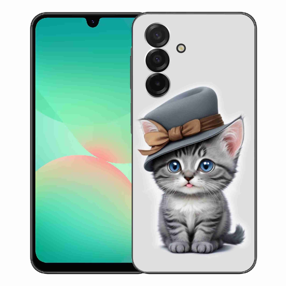 Gelový kryt mmCase na Samsung Galaxy A26 5G - kotě s kloboukem