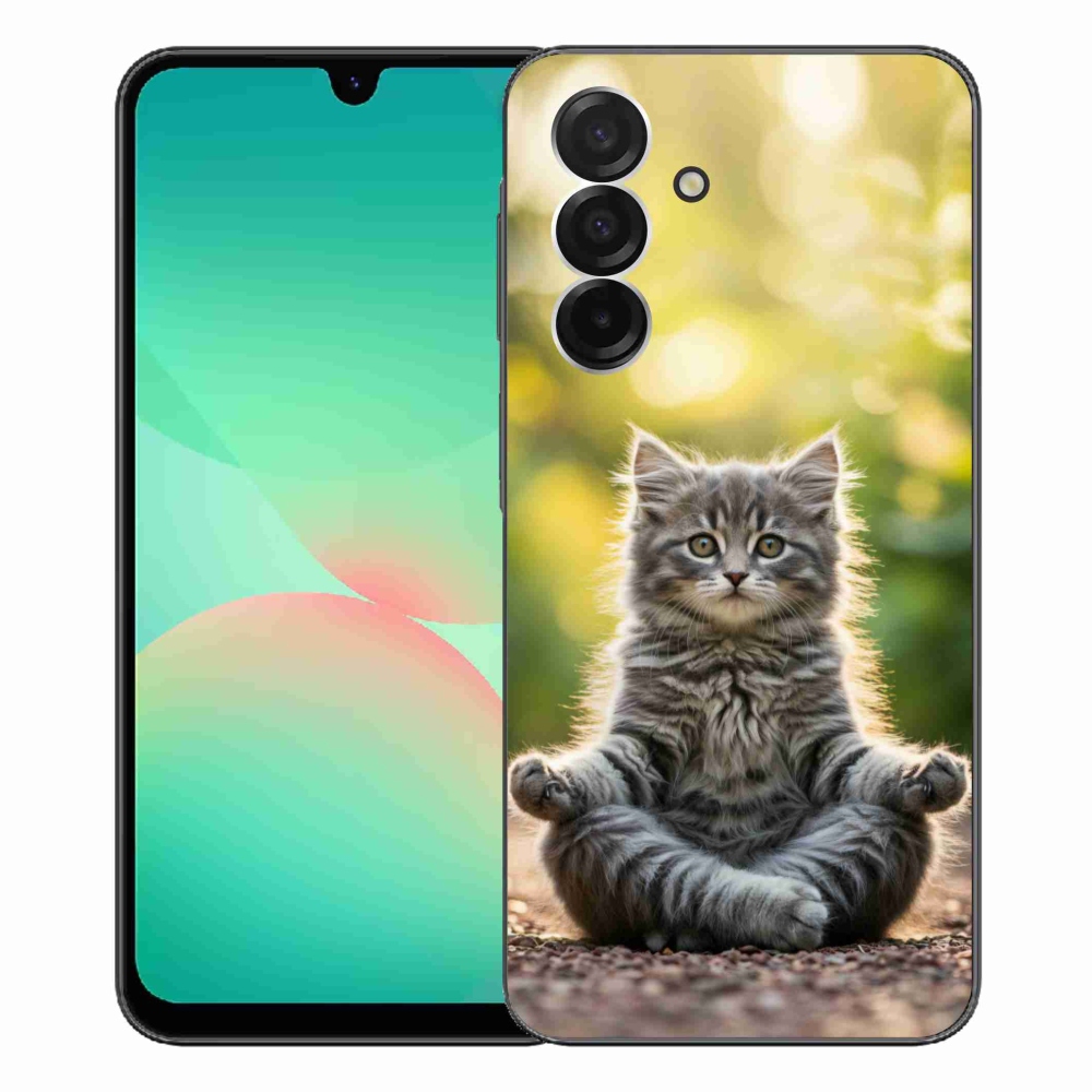 Gelový kryt mmCase na Samsung Galaxy A26 5G - meditující kotě