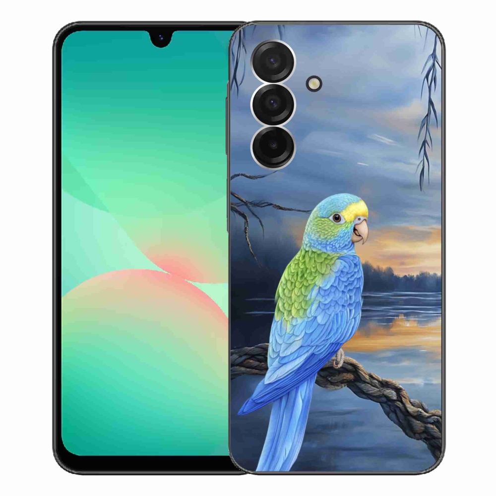 Gelový kryt mmCase na Samsung Galaxy A26 5G - modrý papoušek