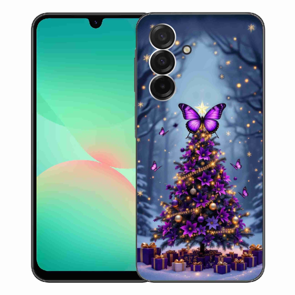 Gelový kryt mmCase na Samsung Galaxy A26 5G - motýlí vánoční stromek