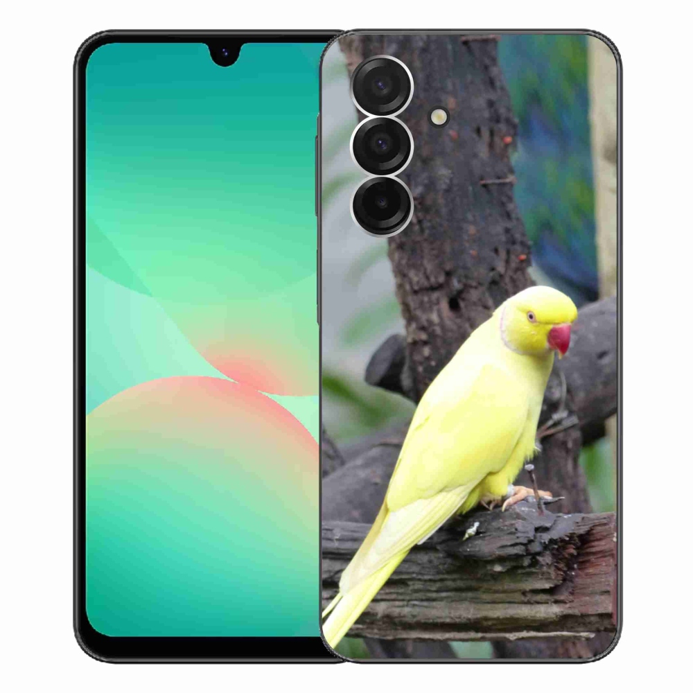 Gelový kryt mmCase na Samsung Galaxy A26 5G - papoušek alexandr žlutý