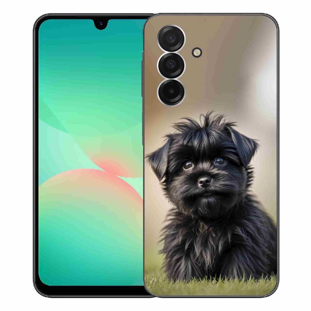 Gelový kryt mmCase na Samsung Galaxy A26 5G - roztomilý černý pejsek