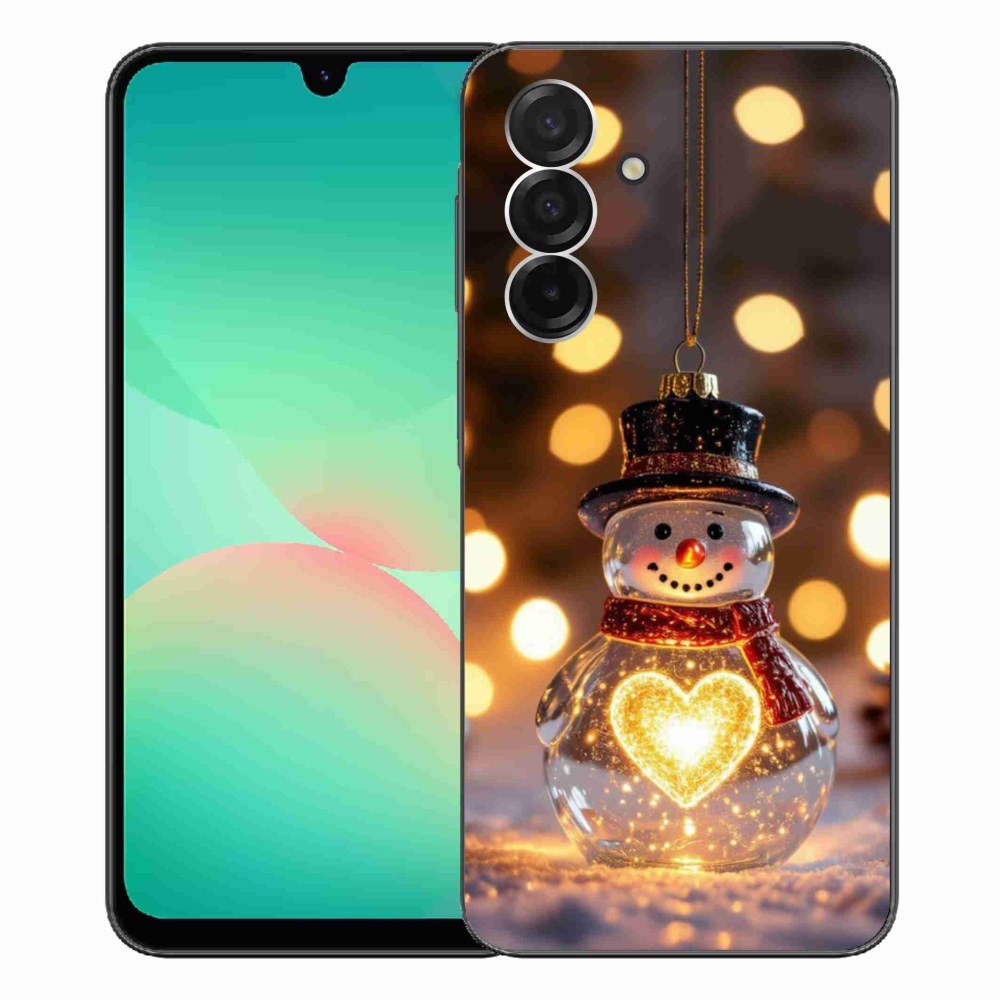 Gelový kryt mmCase na Samsung Galaxy A26 5G - svítící vánoční sněhulák