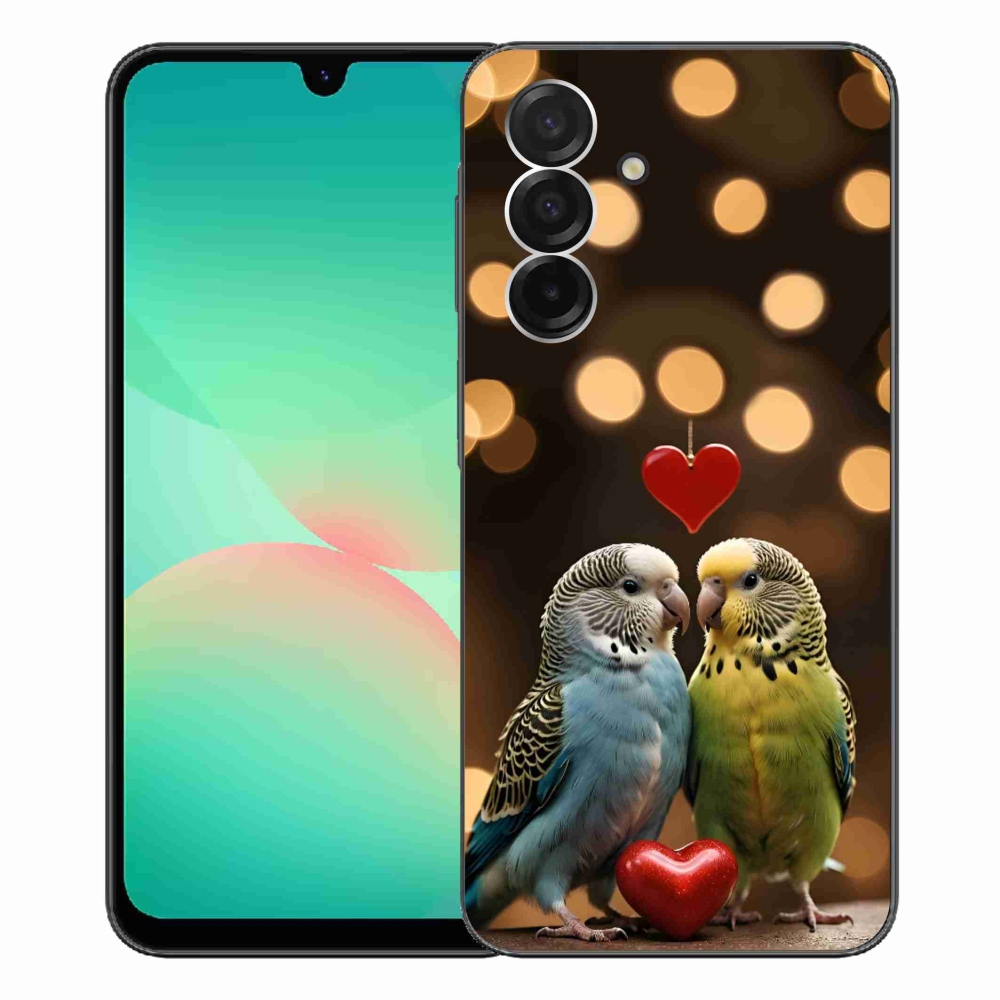 Gelový kryt mmCase na Samsung Galaxy A26 5G - zamilovaní papoušci
