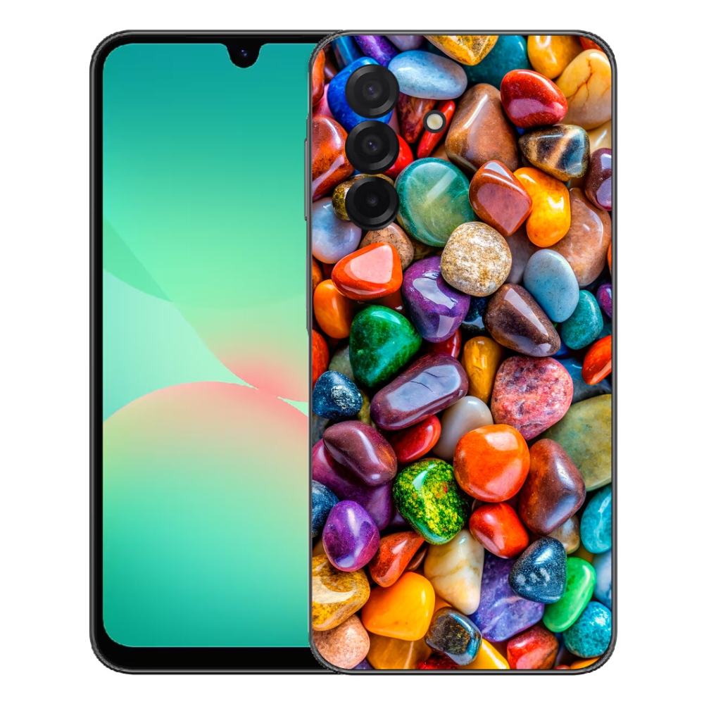 Gelový kryt mmCase na Samsung Galaxy A27 5G - barevné kamínky