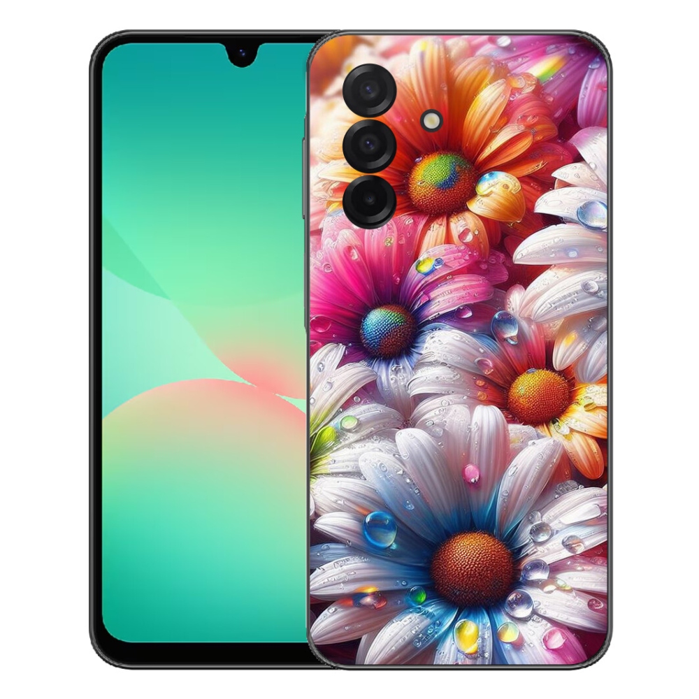 Gelový kryt mmCase na Samsung Galaxy A27 5G - barevné kopretiny