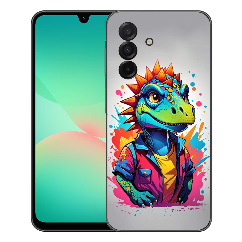 Gelový kryt mmCase na Samsung Galaxy A27 5G - barevný dinosaurus