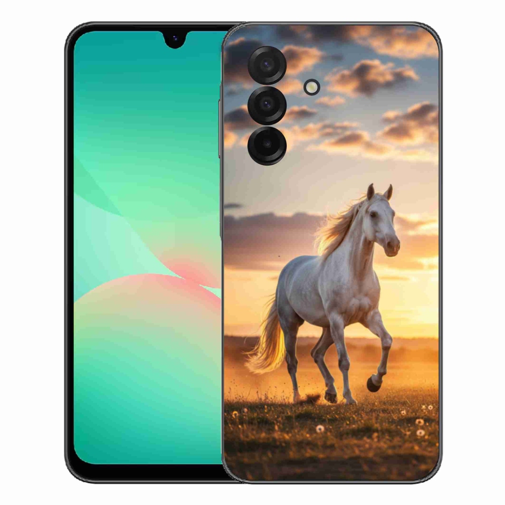 Gelový kryt mmCase na Samsung Galaxy A27 5G - běžící bílý kůň 2