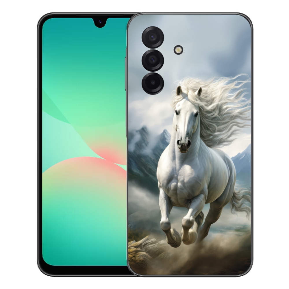 Gelový kryt mmCase na Samsung Galaxy A27 5G - běžící bílý kůň 3