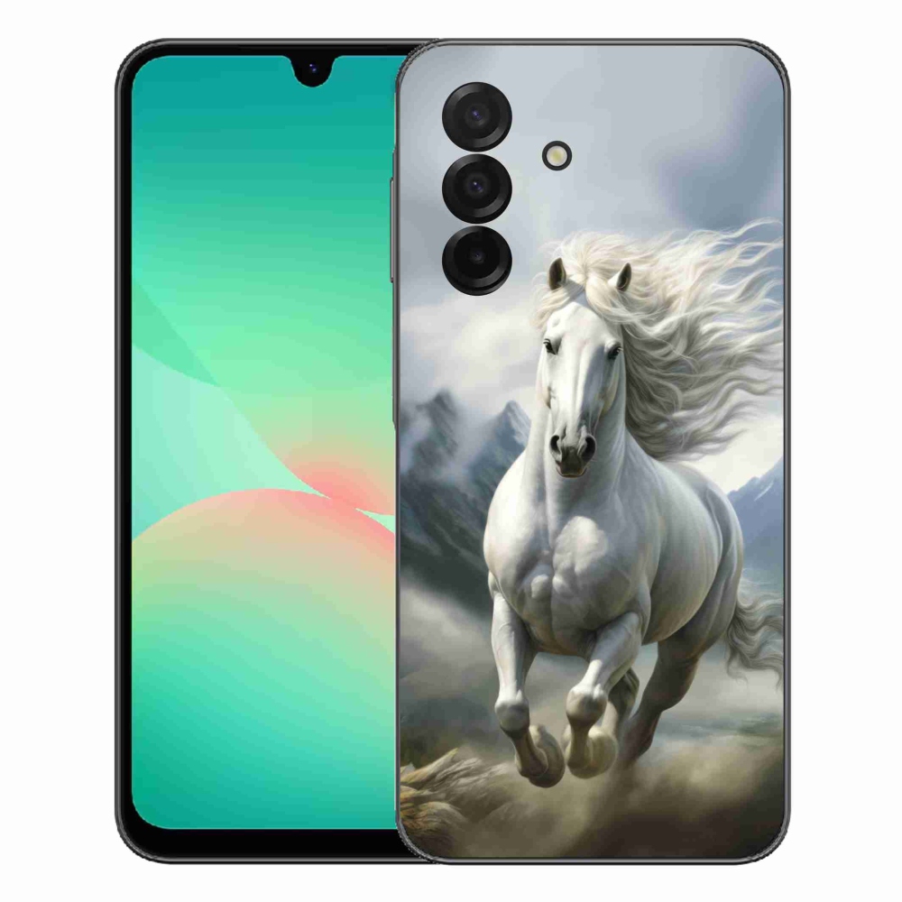 Gelový kryt mmCase na Samsung Galaxy A27 5G - běžící bílý kůň 3