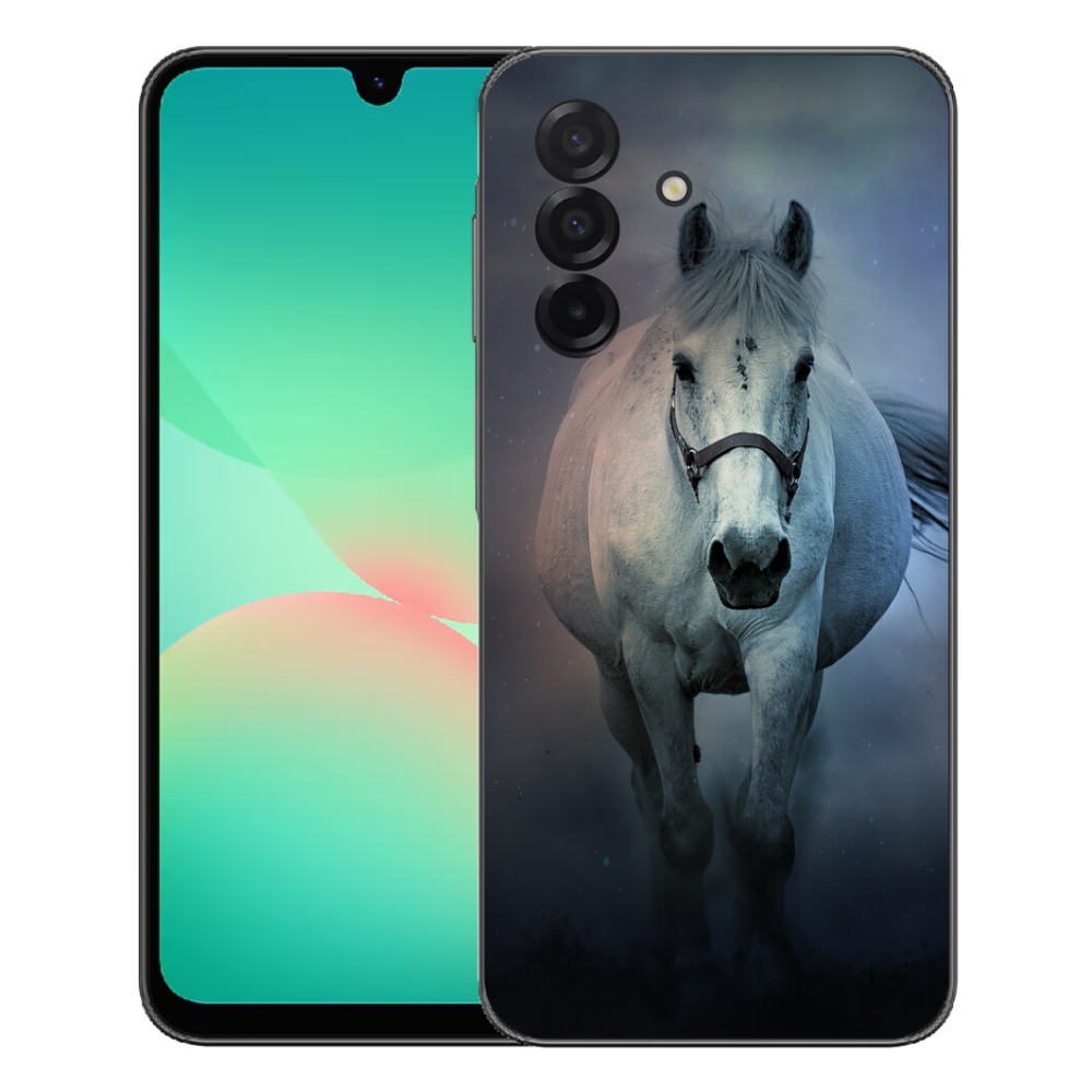Gelový kryt mmCase na Samsung Galaxy A27 5G - běžící bílý kůň