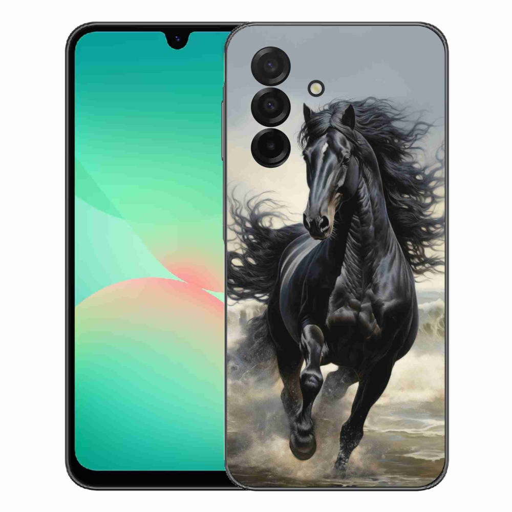 Gelový kryt mmCase na Samsung Galaxy A27 5G - běžící černý kůň