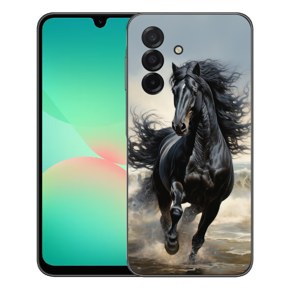 Gelový kryt mmCase na Samsung Galaxy A27 5G - běžící černý kůň