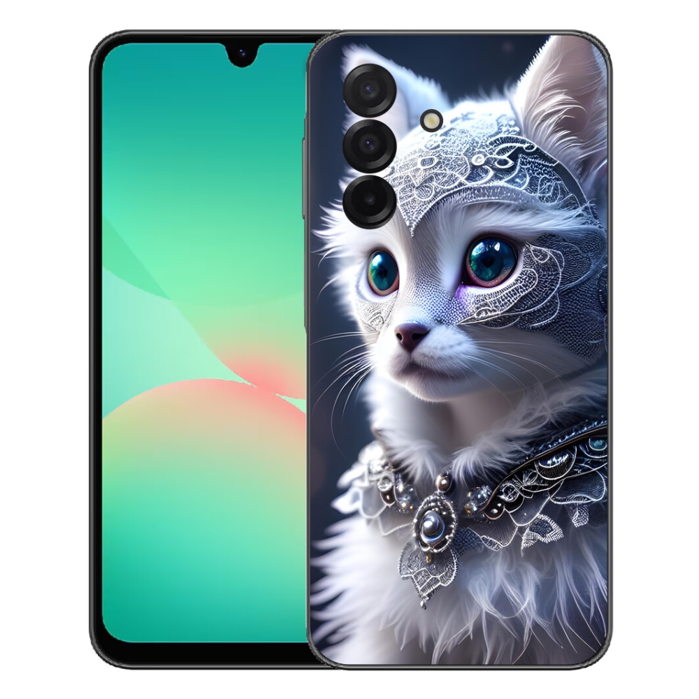 Gelový kryt mmCase na Samsung Galaxy A27 5G - bílá kočka