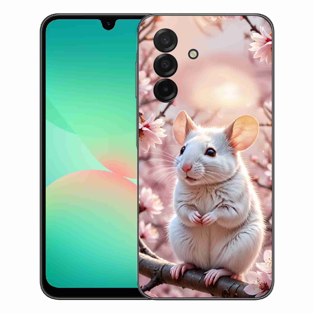 Gelový kryt mmCase na Samsung Galaxy A27 5G - bílá myš na větvi