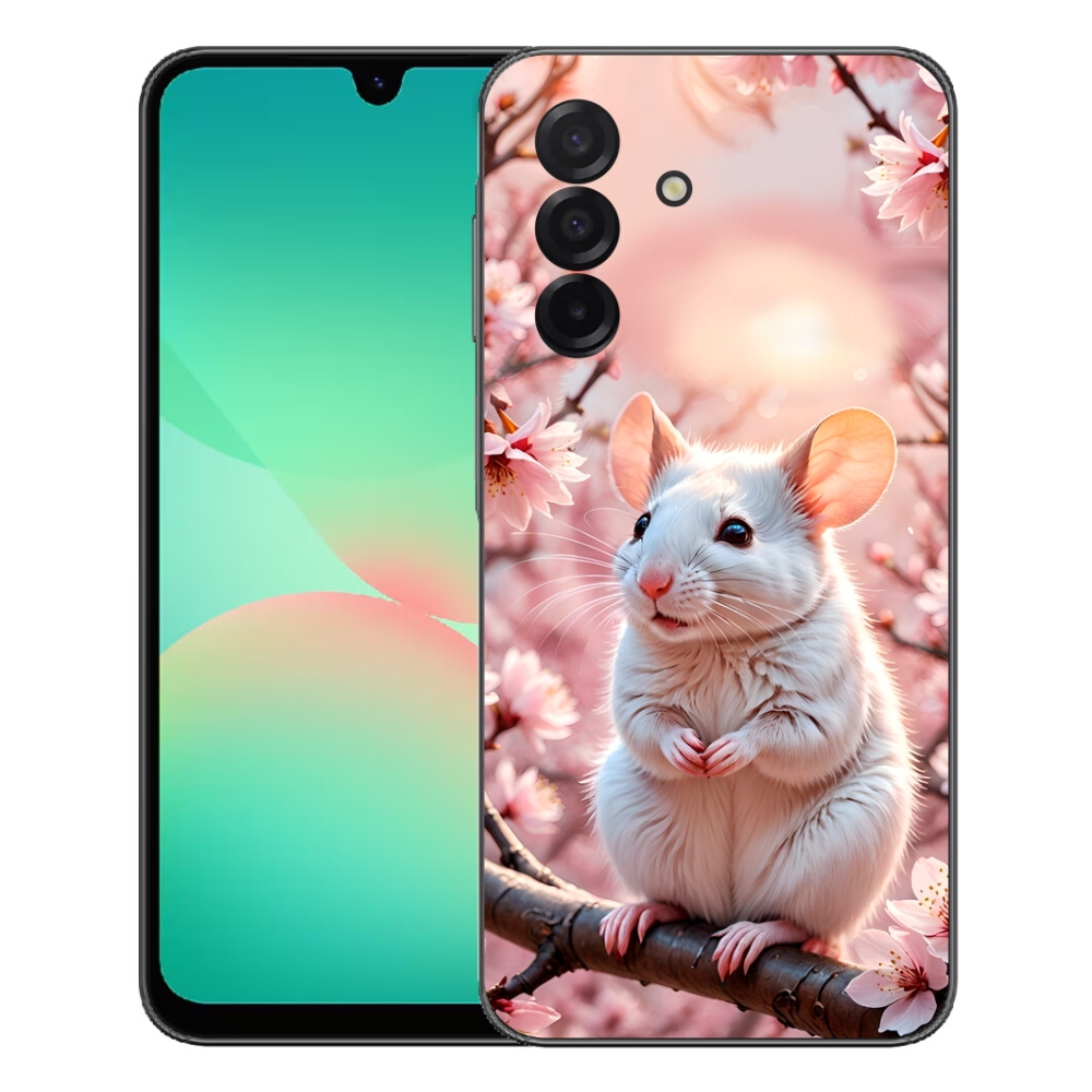 Gelový kryt mmCase na Samsung Galaxy A27 5G - bílá myš na větvi