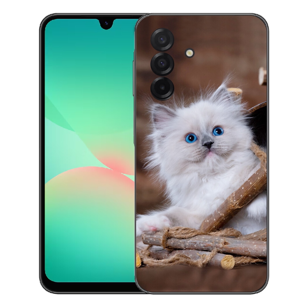 Gelový kryt mmCase na Samsung Galaxy A27 5G - bílé kotě