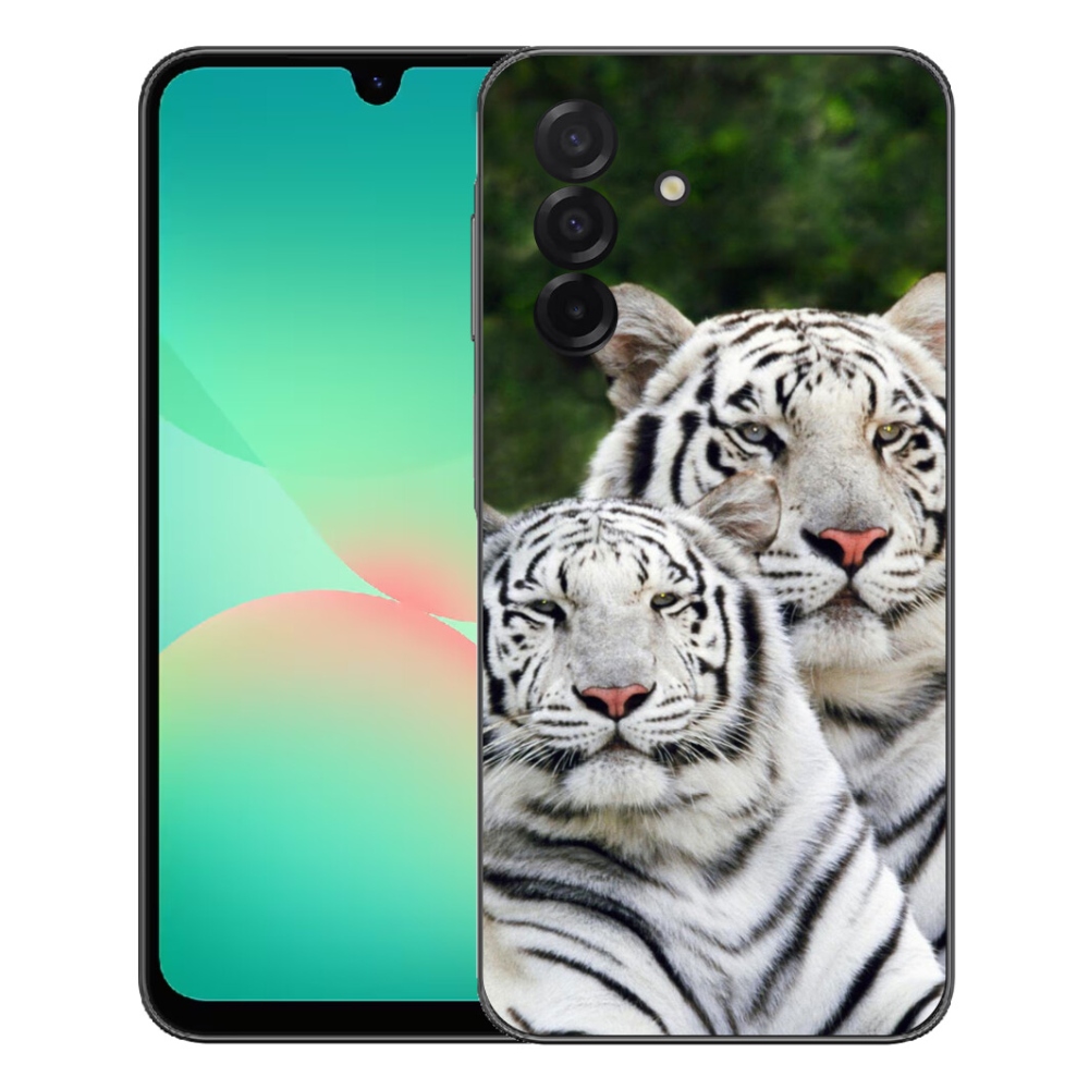 Gelový kryt mmCase na Samsung Galaxy A27 5G - bílí tygři