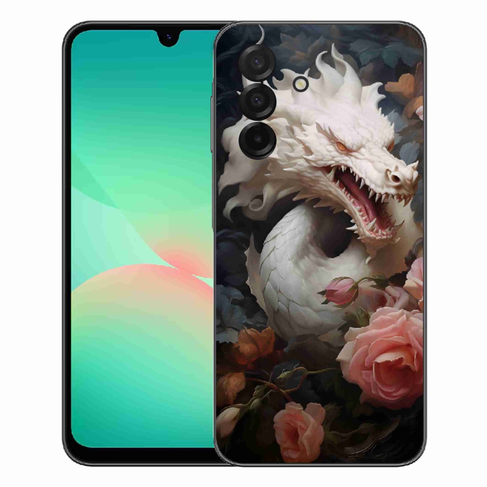 Gelový kryt mmCase na Samsung Galaxy A27 5G - bílý drak