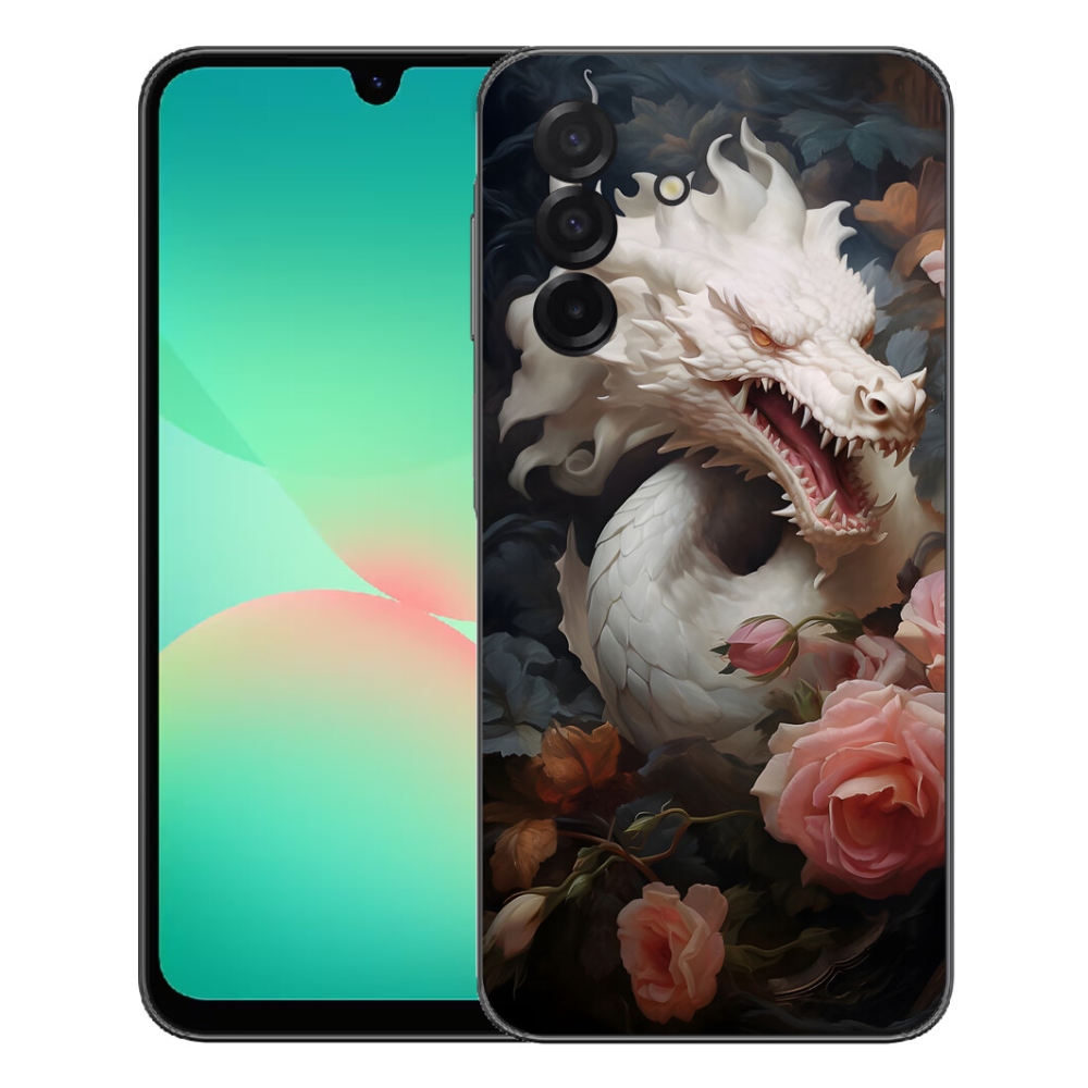 Gelový kryt mmCase na Samsung Galaxy A27 5G - bílý drak