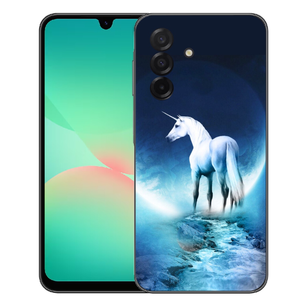 Gelový kryt mmCase na Samsung Galaxy A27 5G - bílý jednorožec