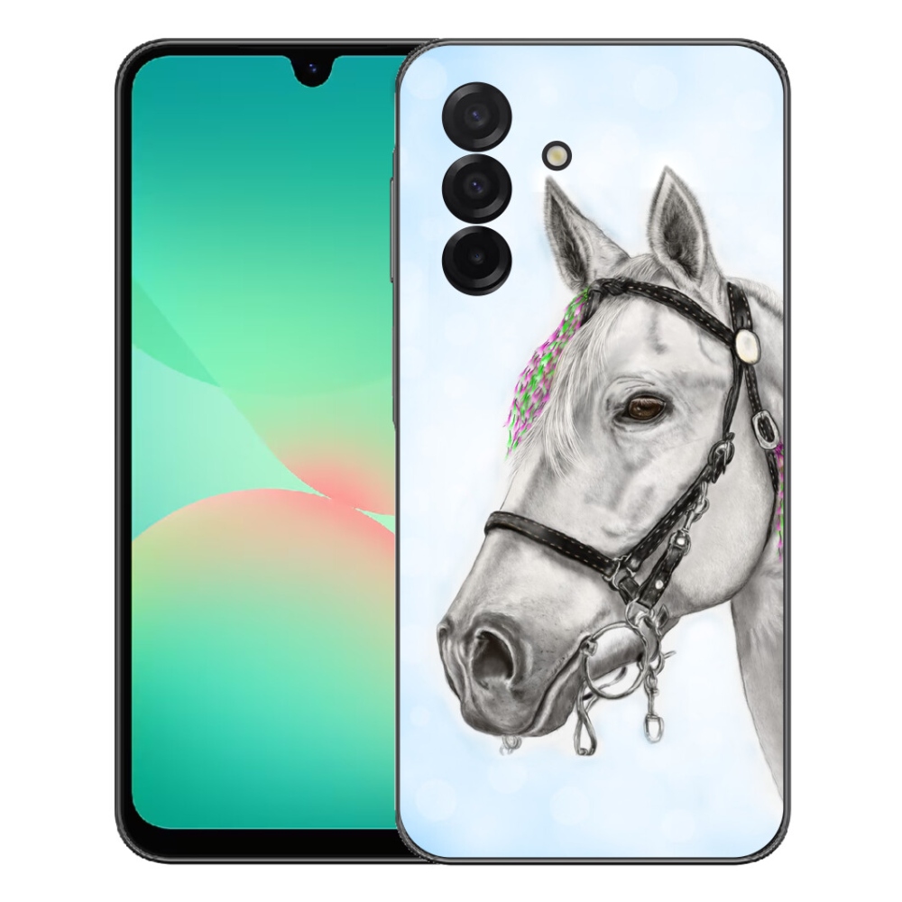 Gelový kryt mmCase na Samsung Galaxy A27 5G - bílý kůň 1