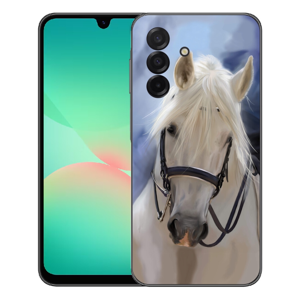 Gelový kryt mmCase na Samsung Galaxy A27 5G - bílý kůň