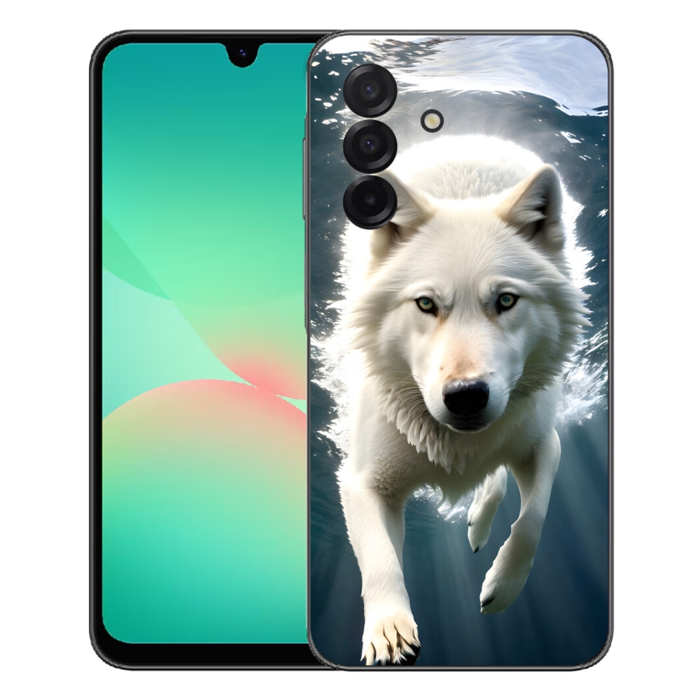 Gelový kryt mmCase na Samsung Galaxy A27 5G - bílý vlk