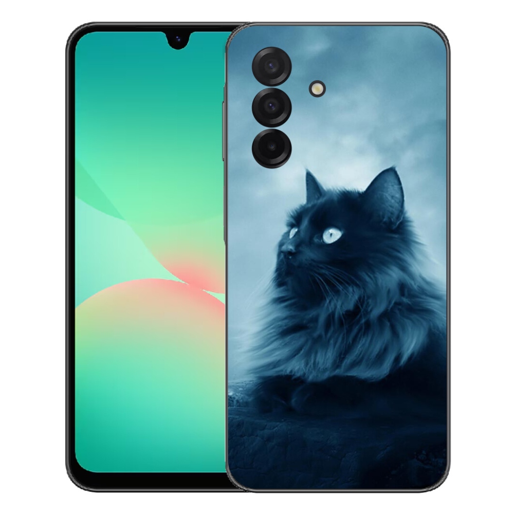 Gelový kryt mmCase na Samsung Galaxy A27 5G - černá kočka 1