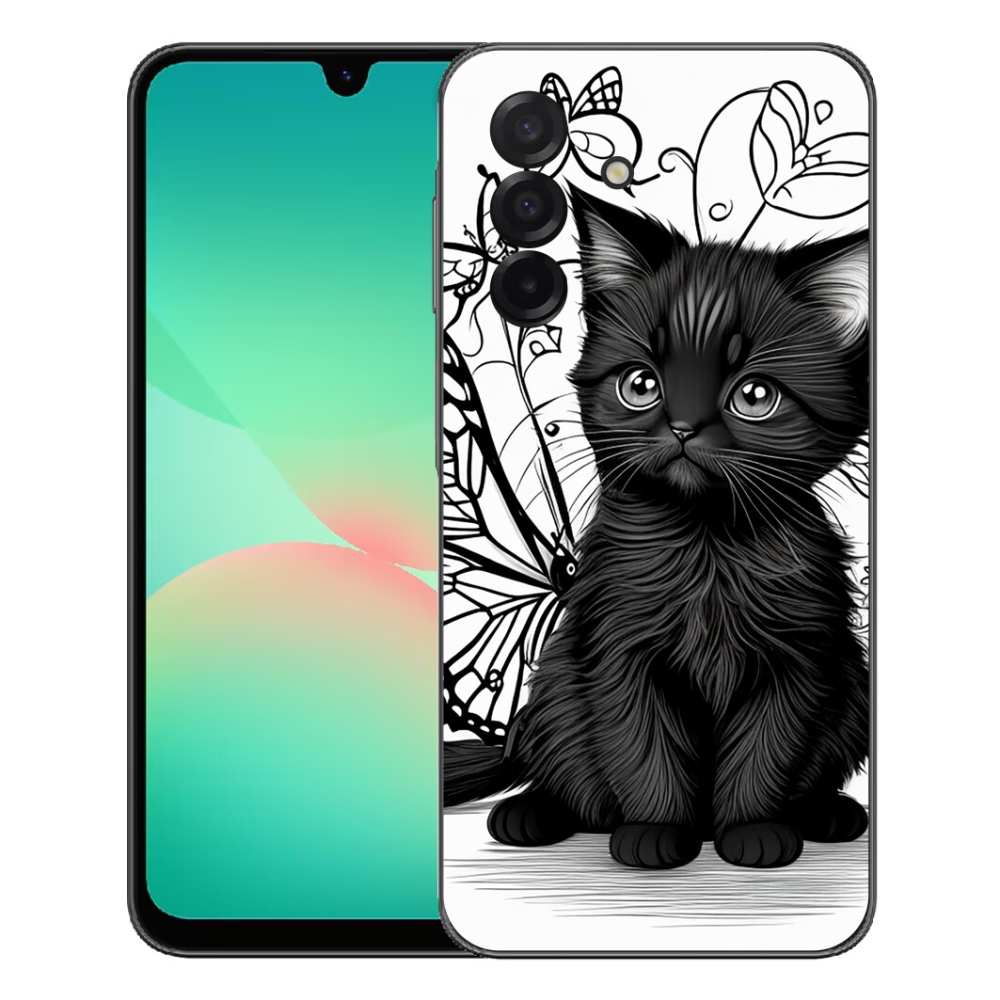 Gelový kryt mmCase na Samsung Galaxy A27 5G - černé kotě