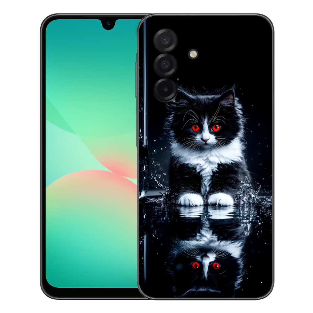 Gelový kryt mmCase na Samsung Galaxy A27 5G - černobílé kotě