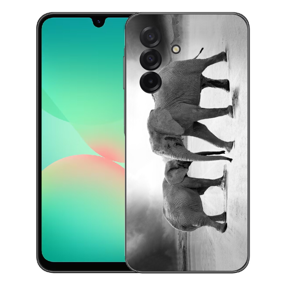 Gelový kryt mmCase na Samsung Galaxy A27 5G - černobílí sloni