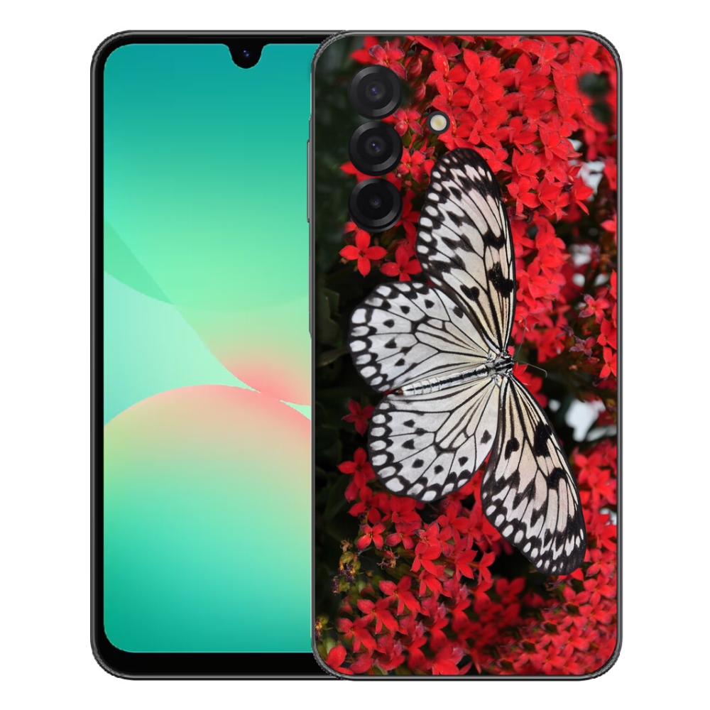 Gelový kryt mmCase na Samsung Galaxy A27 5G - černobílý motýl 1