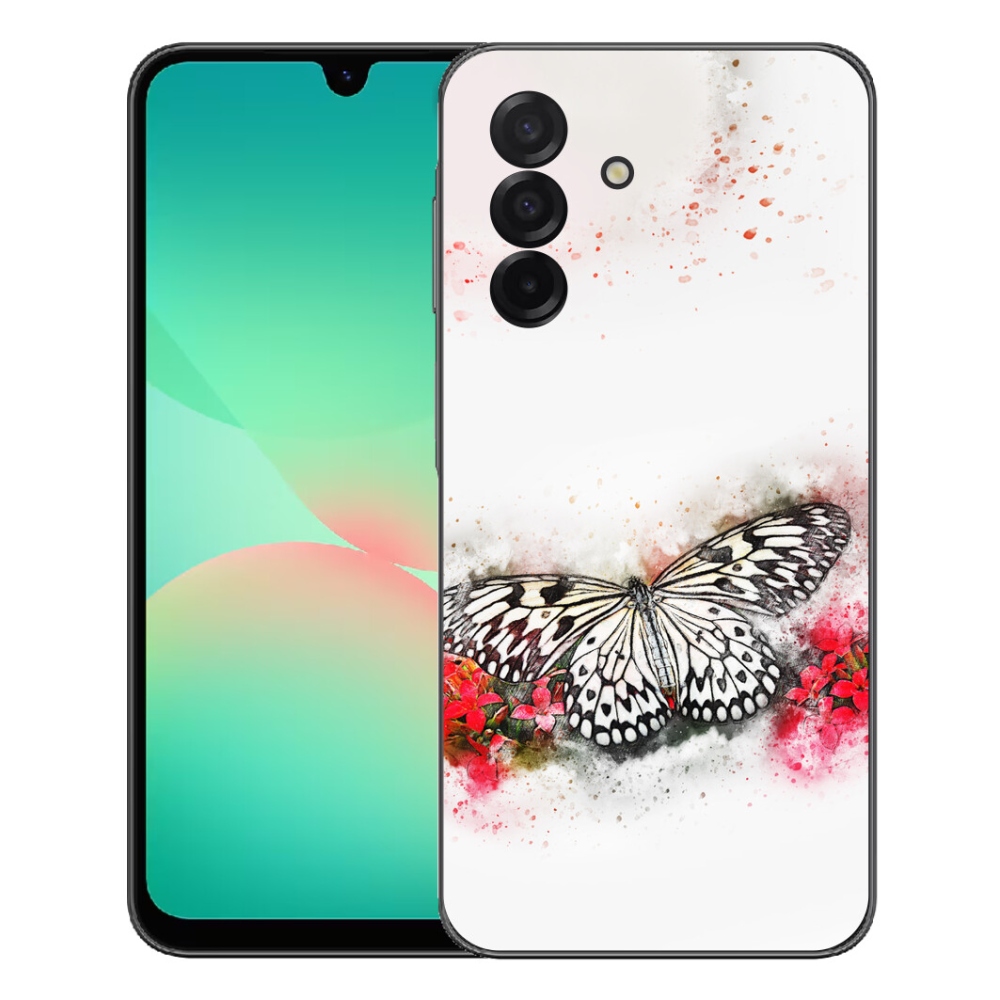 Gelový kryt mmCase na Samsung Galaxy A27 5G - černobílý motýl