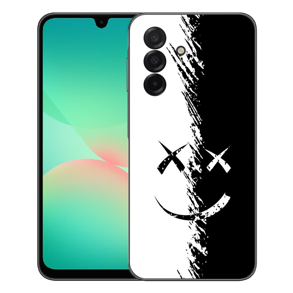 Gelový kryt mmCase na Samsung Galaxy A27 5G - černobílý smajlík