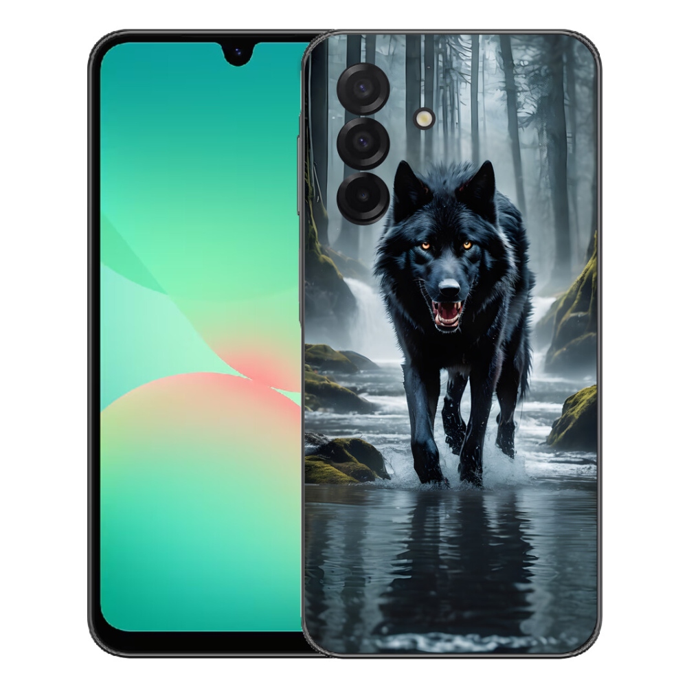 Gelový kryt mmCase na Samsung Galaxy A27 5G - černý vlk