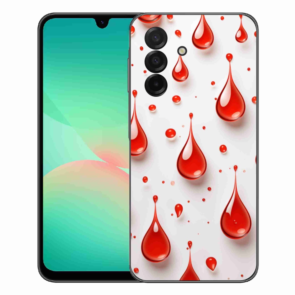 Gelový kryt mmCase na Samsung Galaxy A27 5G - červené kapky
