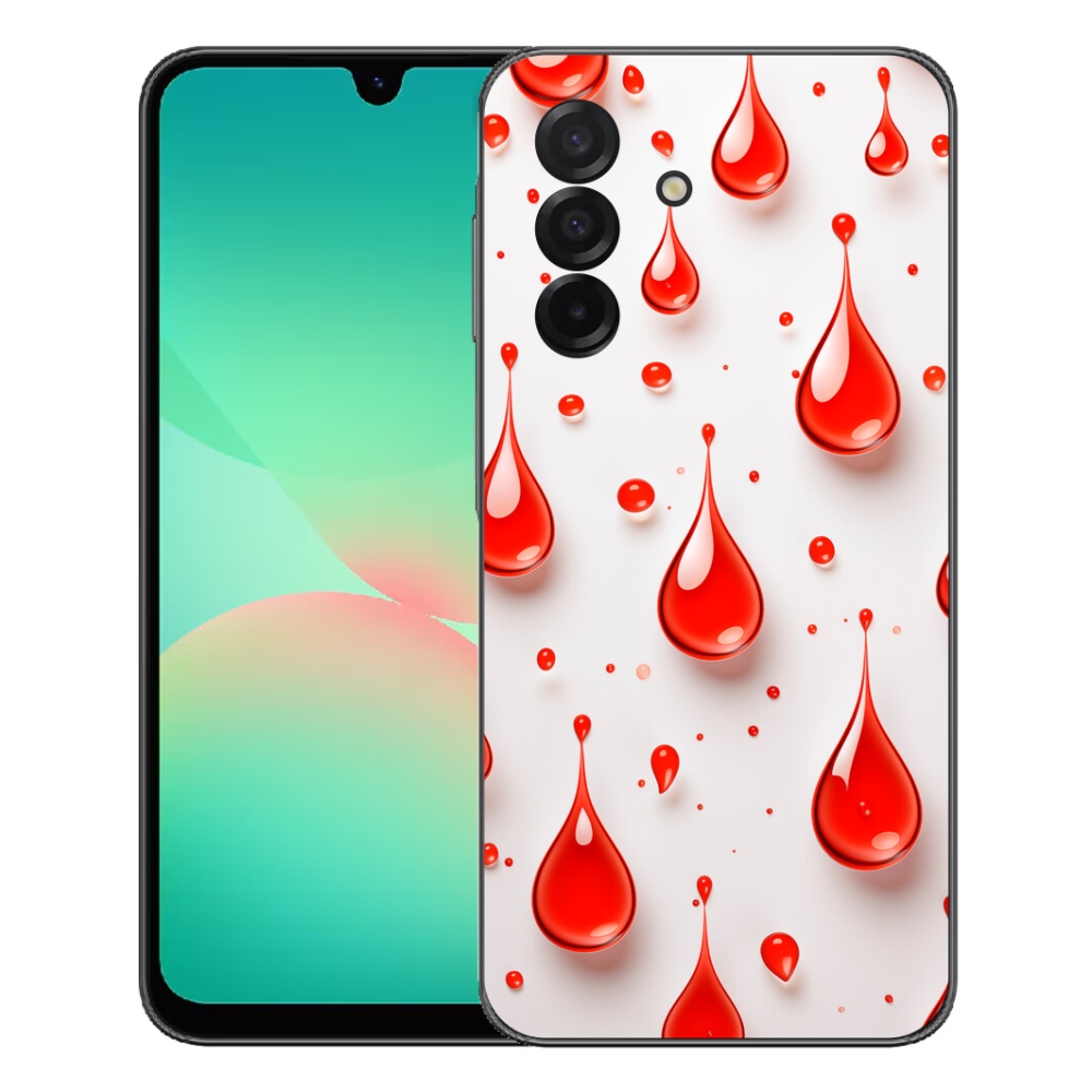 Gelový kryt mmCase na Samsung Galaxy A27 5G - červené kapky