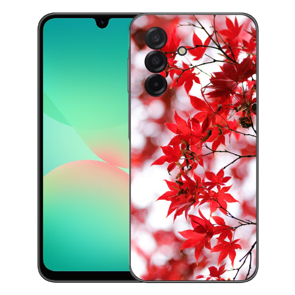 Gelový kryt mmCase na Samsung Galaxy A27 5G - červené listy