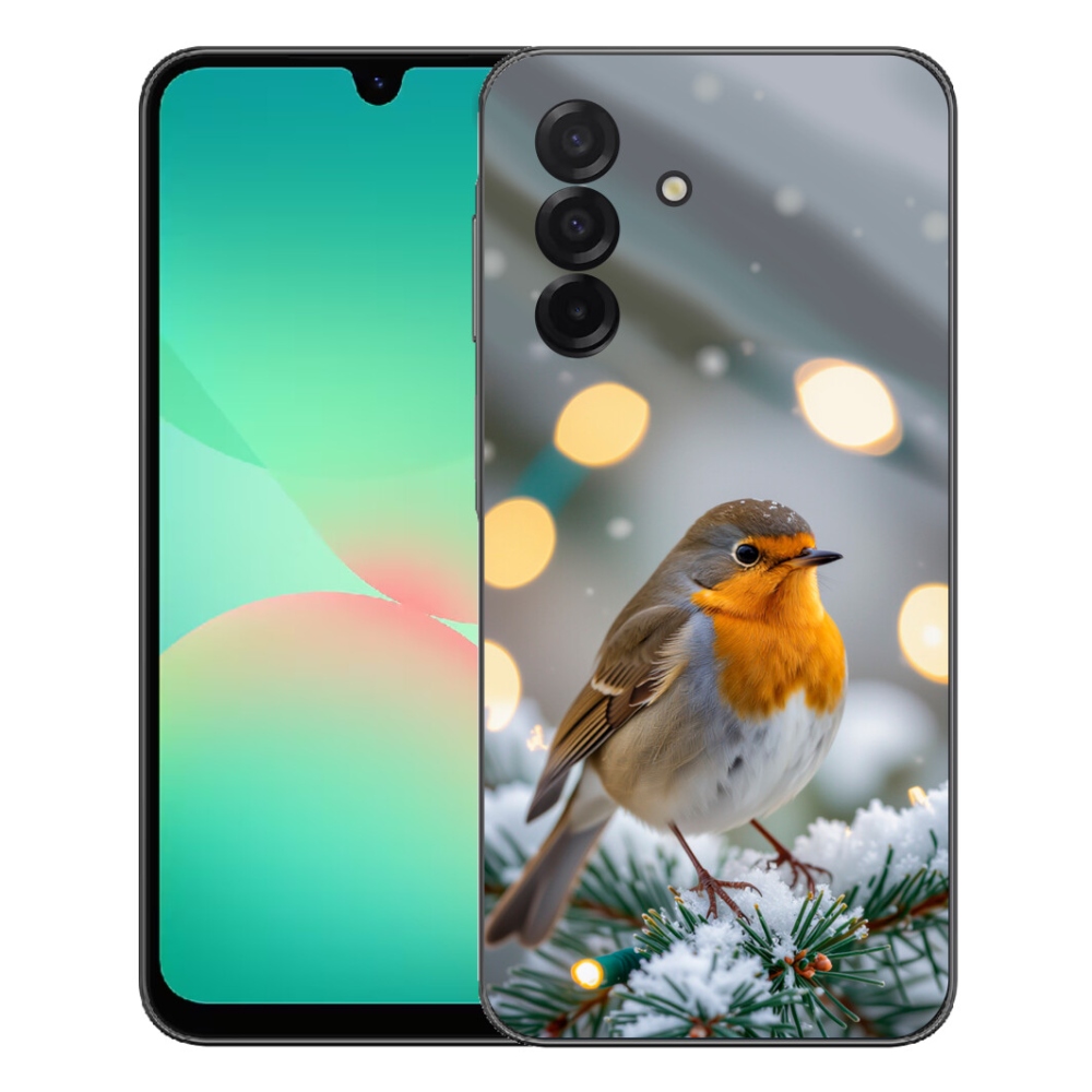 Gelový kryt mmCase na Samsung Galaxy A27 5G - červenka v zimě