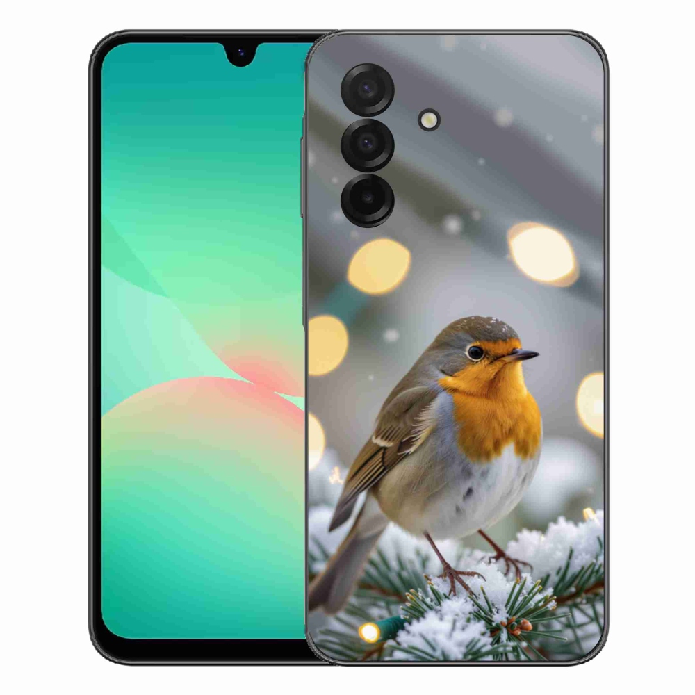 Gelový kryt mmCase na Samsung Galaxy A27 5G - červenka v zimě