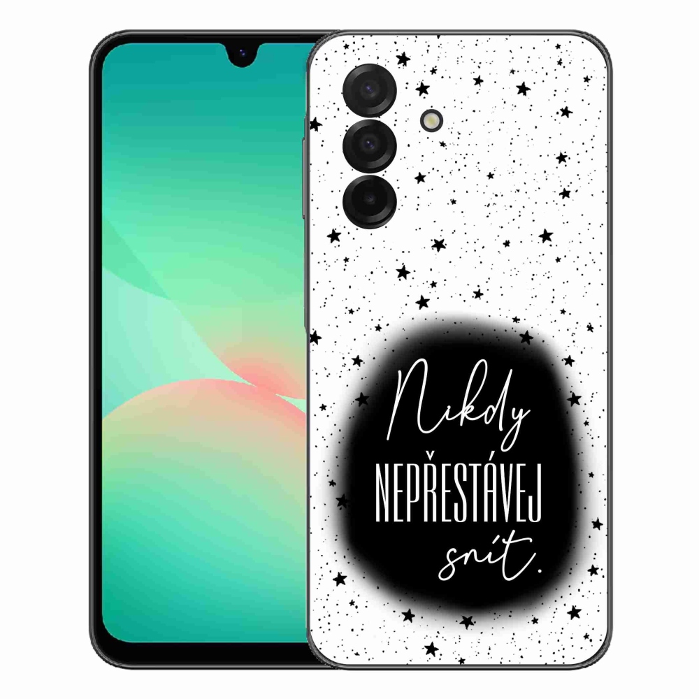 Gelový kryt mmCase na Samsung Galaxy A27 5G - citát 1 černobílé pozadí