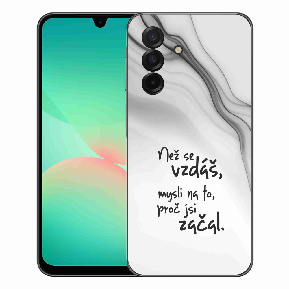 Gelový kryt mmCase na Samsung Galaxy A27 5G - citát 2 bílé pozadí