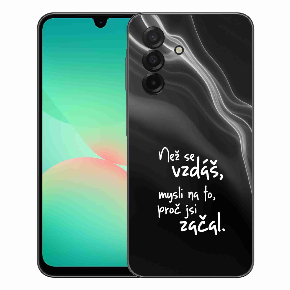 Gelový kryt mmCase na Samsung Galaxy A27 5G - citát 2 černé pozadí