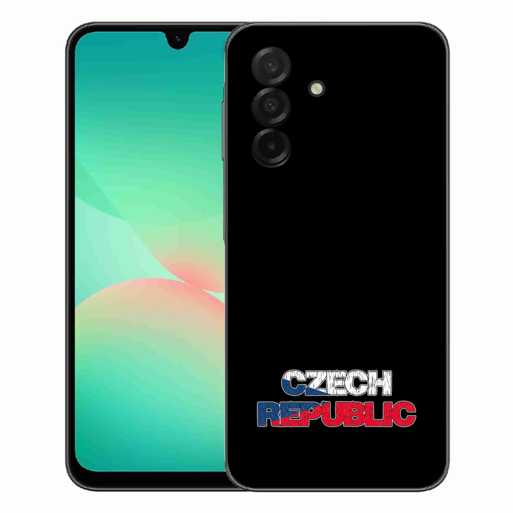 Gelový kryt mmCase na Samsung Galaxy A27 5G - Czech Republic černé pozadí