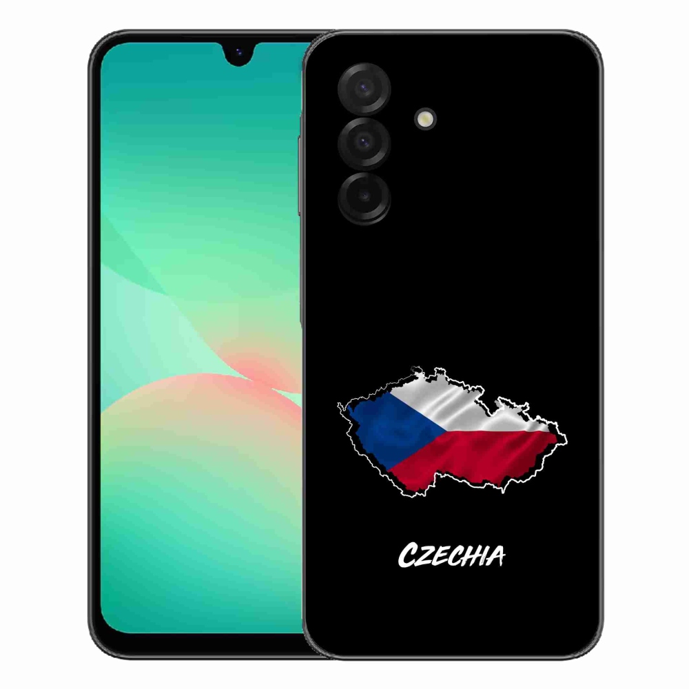 Gelový kryt mmCase na Samsung Galaxy A27 5G - Czechia černé pozadí